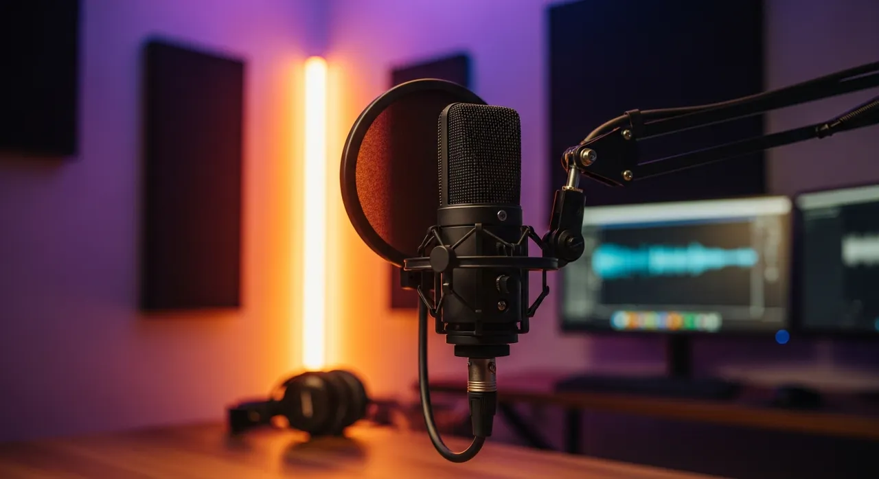 Podcast studio setup